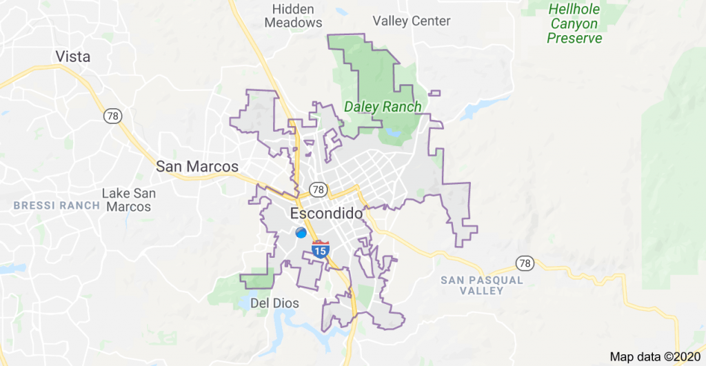 Map of Escondido