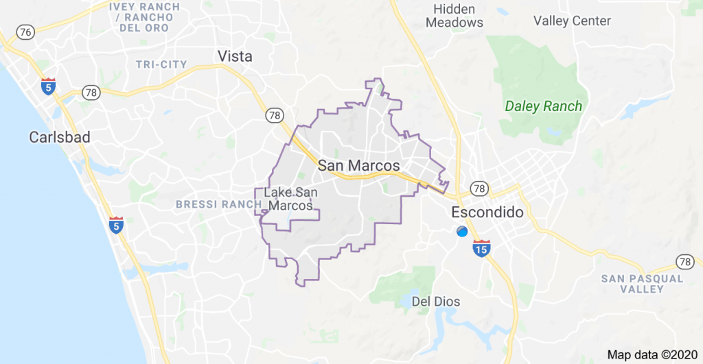 city of an marcos ca map