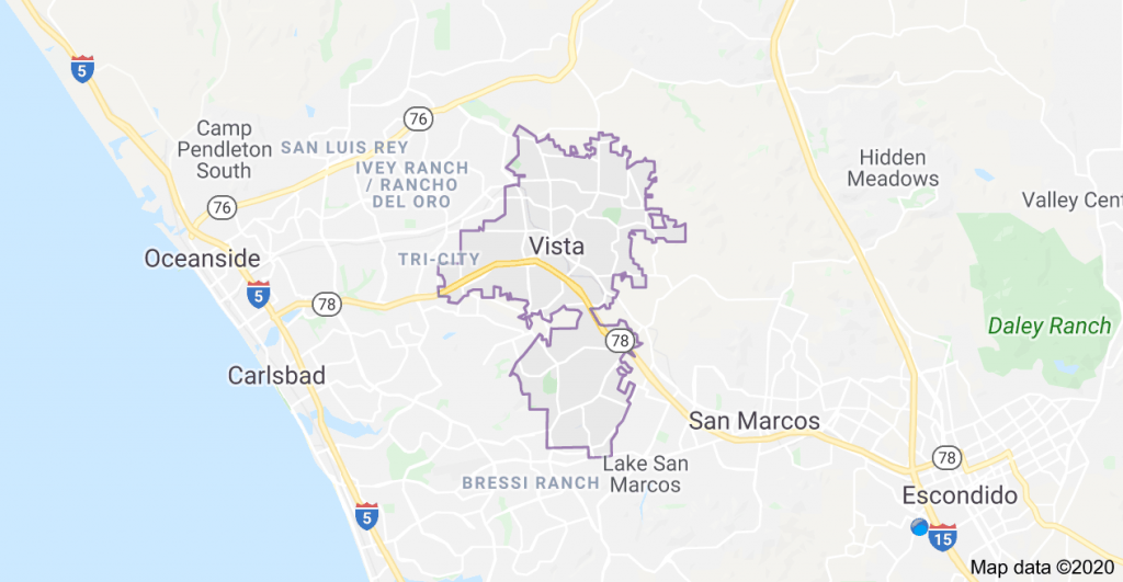 Map Of Vista Ca 1024x531 